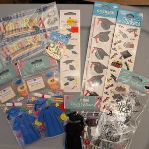Craft Graduation Sticker Lot Of 10. Cap and Gown.